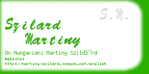 szilard martiny business card